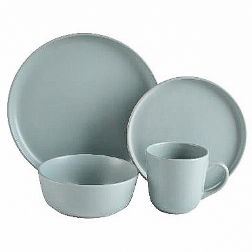 light blue MATTE MONOCHROMATIC GLAZE STONEWARE DINNER SETS