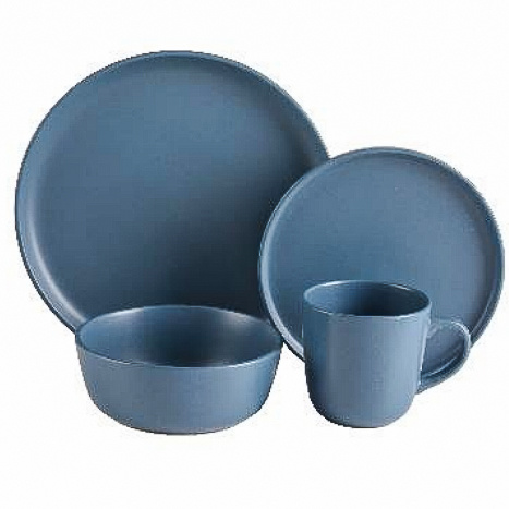 blue MATTE MONOCHROMATIC GLAZE STONEWARE DINNER SETS