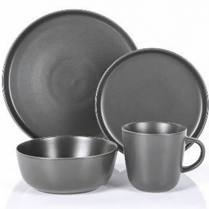 grey MATTE MONOCHROMATIC GLAZE STONEWARE DINNER SETS