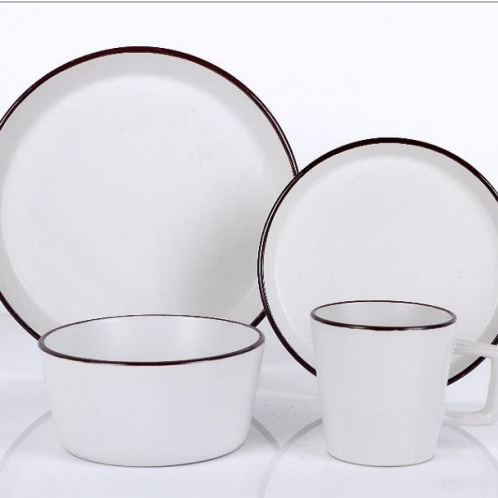 WHITE STONEWARE DINNER SETS ST6203