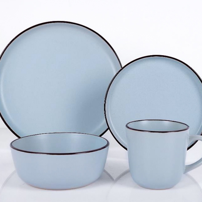 BLUE ST6205 STONEWARE DINNER SETS