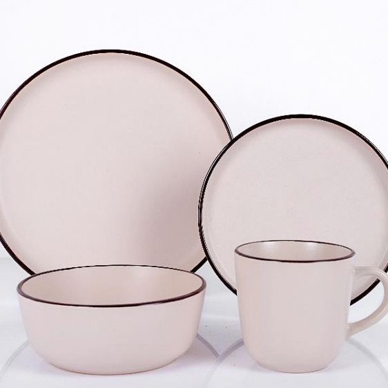 PINK ST6205 STONEWARE DINNER SETS