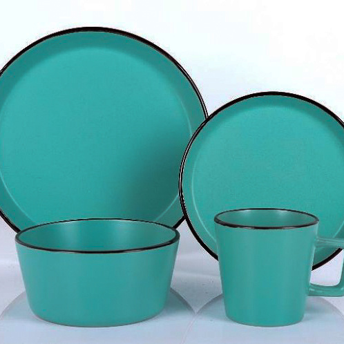 TEAL STONEWARE DINNER SETS ST6203