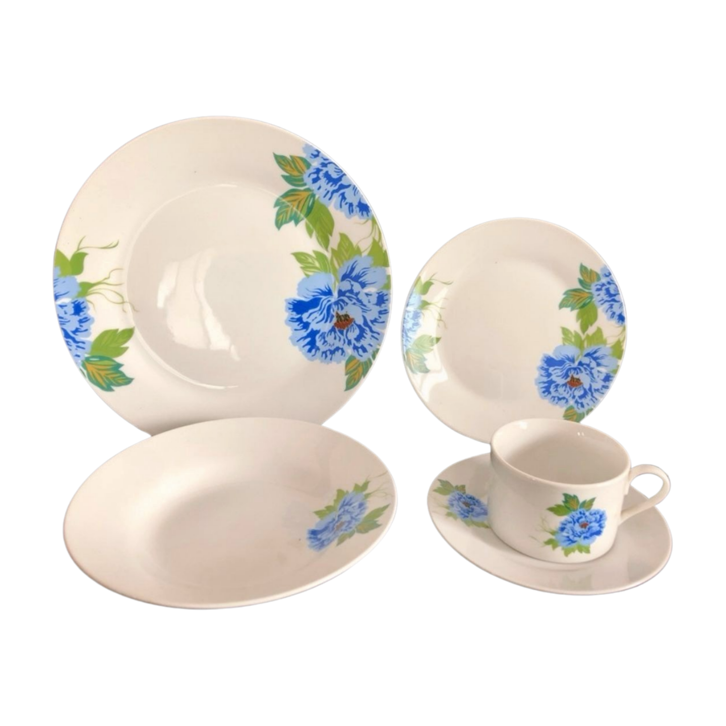 blue-floral-dinner-set