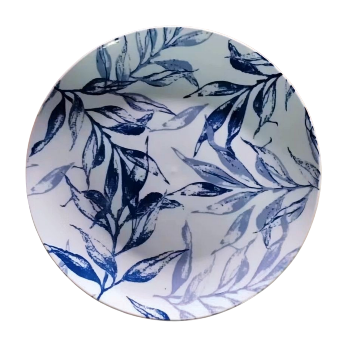 blue-leaf-outline-plate